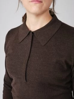 PS Of Sweden Hailey Fine Knit Sweater Coffee