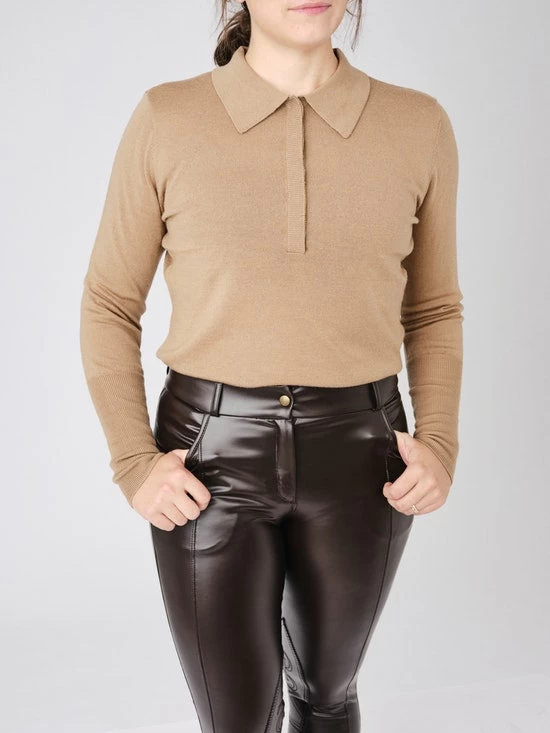 PS Of Sweden Hailey Fine Knit Sweater Camel - Image 3