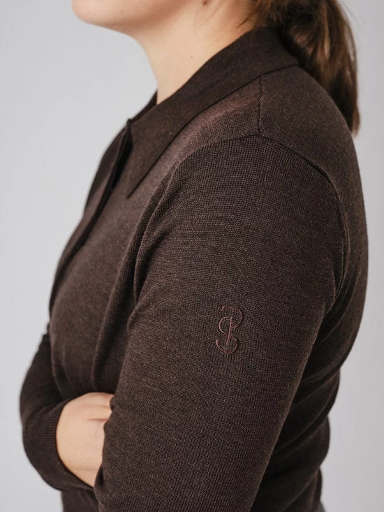 PS Of Sweden Hailey Fine Knit Sweater Coffee - Image 3