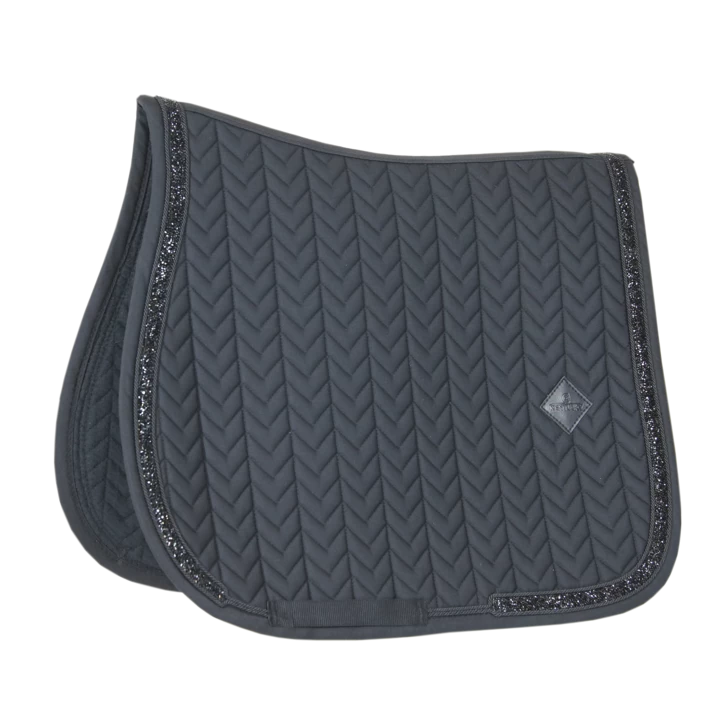 Kentucky Glitter Stone Jump Saddle Pad Black
