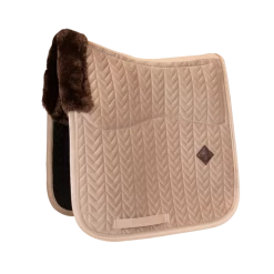 Kentucky Skin Friendly Velvet Dressage Saddle Pad Beige