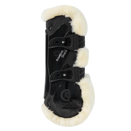 Kentucky Bamboo Shield Sheepskin Tendon Boots Black - Image 2