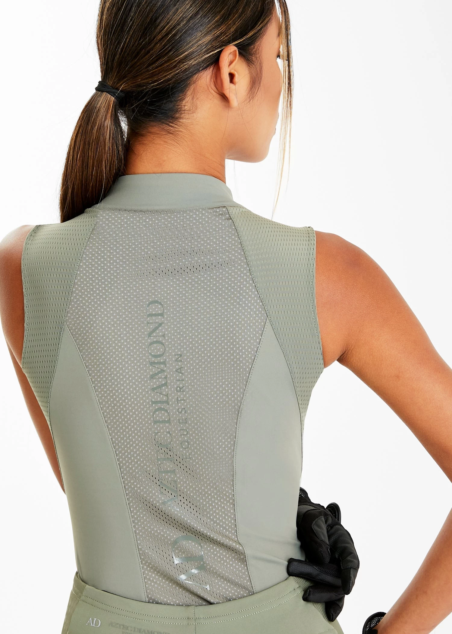 Aztec Diamond Sleeveless Base Layer Khaki - Image 2