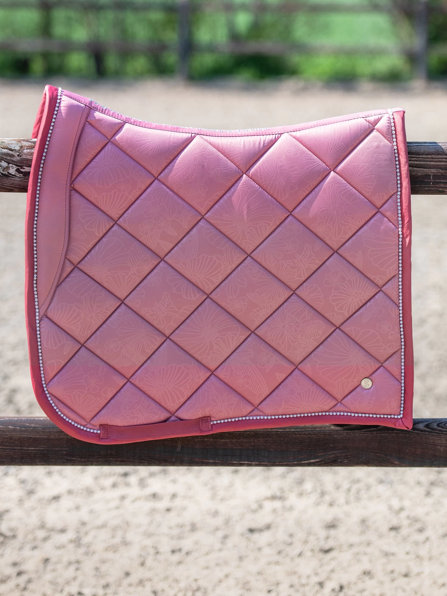 PS Of Sweden Floret Dressage Saddle Pad Faded Rose - Image 4