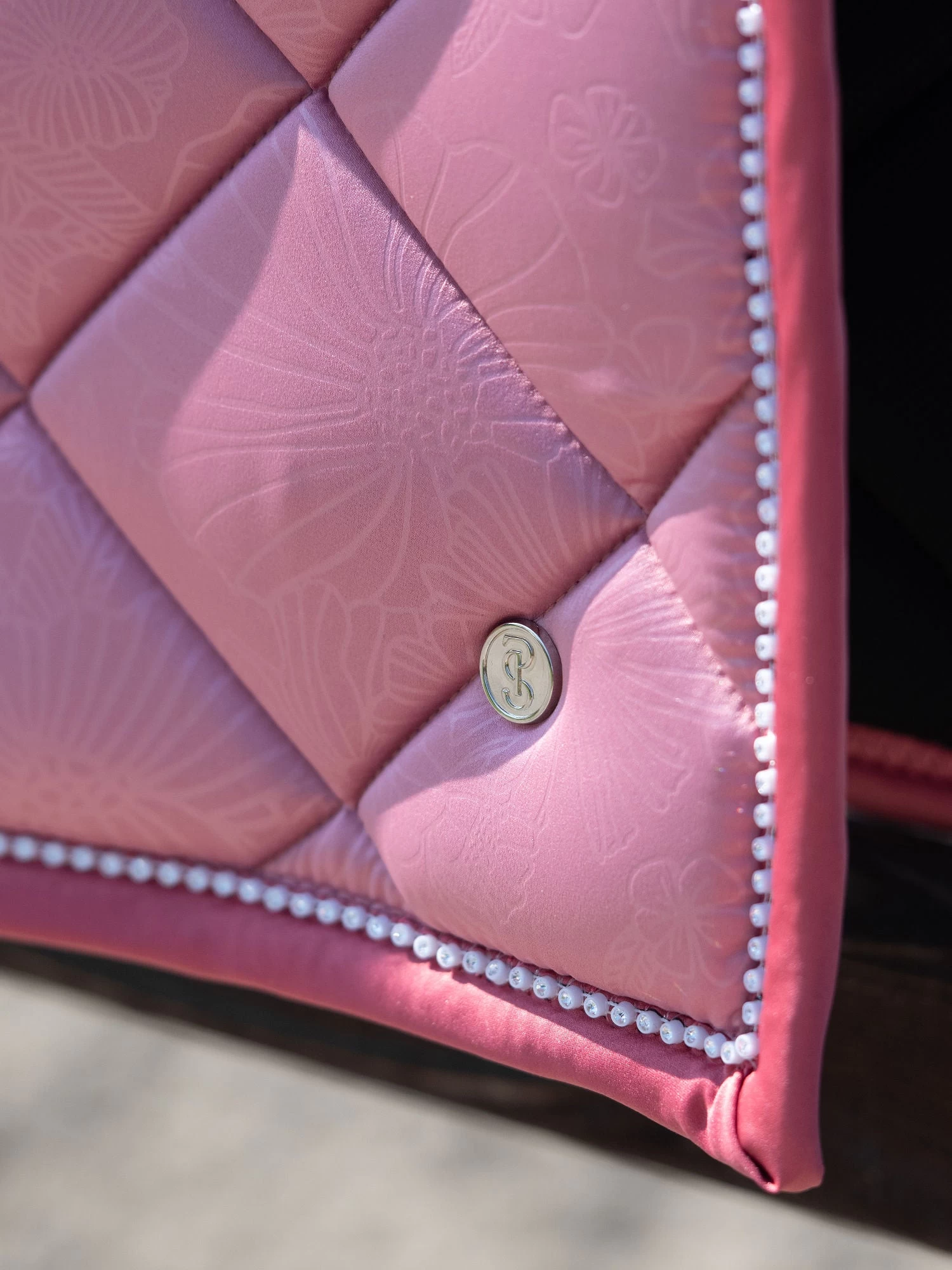 PS Of Sweden Floret Dressage Saddle Pad Faded Rose - Image 2