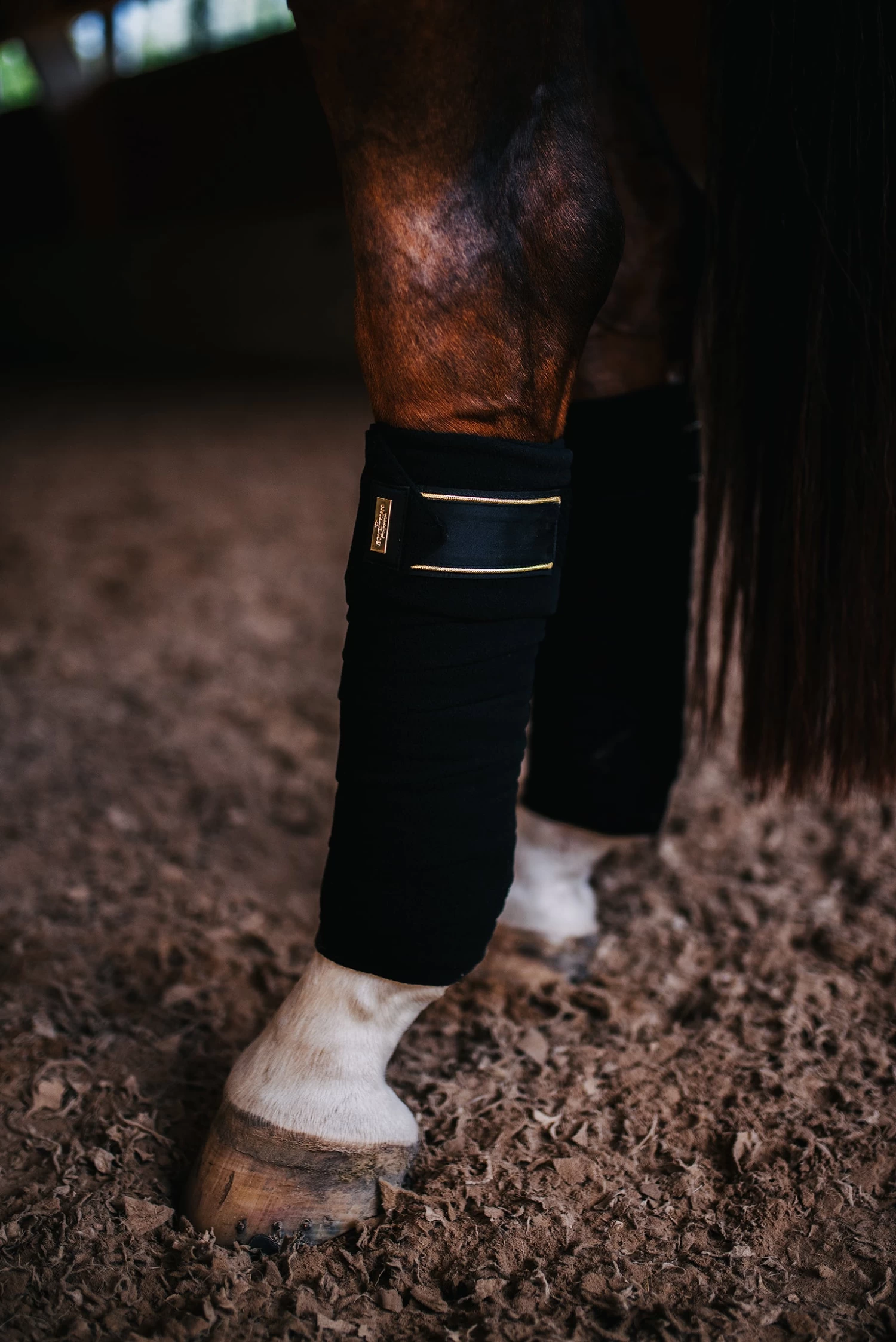 Equestrian Stockholm Bandages Black Gold - Image 2