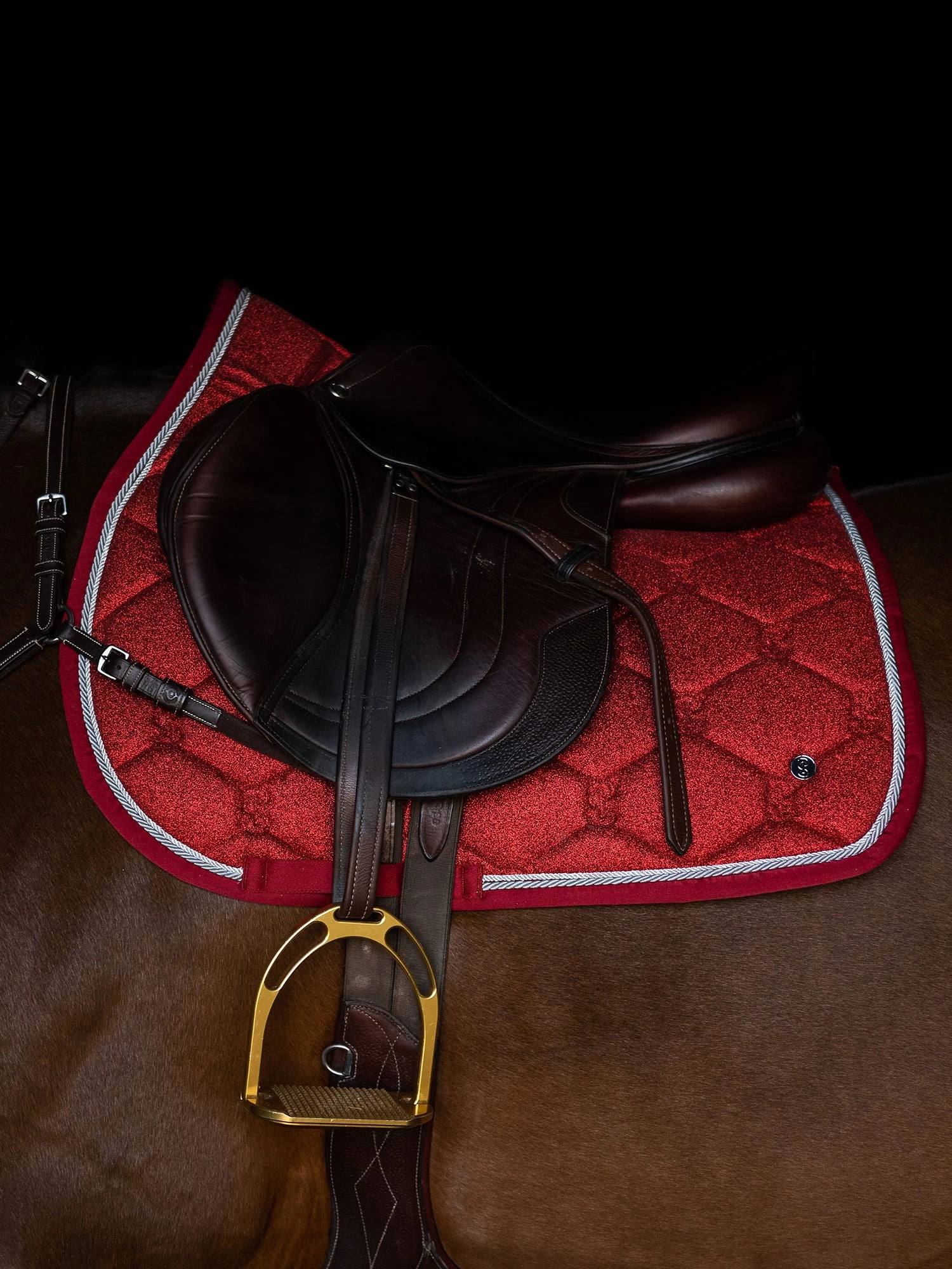 PS Of Sweden Stardust Jump Saddle Pad Dark Red - Image 2