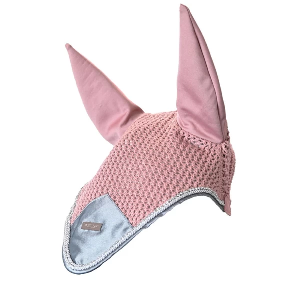 Equestrian Stockholm Ear Bonnet Pink Crystal