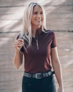 Fager Emma Short Sleeve Base Layer Burgundy