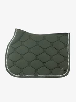 PS Of Sweden Cotton Signature Jump Saddle Pad Forest Green