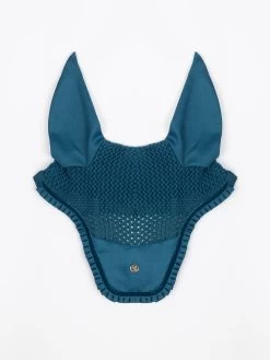 PS Of Sweden Ruffle Ear Bonnet Petrol Blue