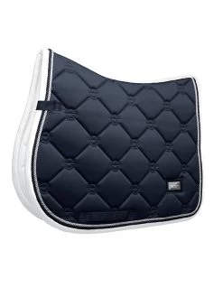 Equestrian Stockholm Jump Saddle Pad Midnight White Edge