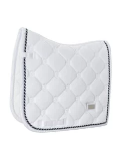 Equestrian Stockholm Dressage Saddle Pad White Perfection Navy