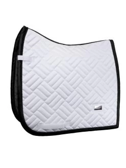 Equestrian Stockholm Modern Dressage Saddle Pad White Black Edition