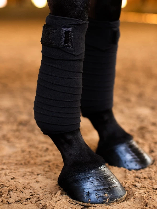 Equestrian Stockholm Bandages All Black Glimmer - Image 2