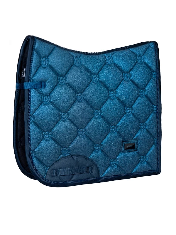 Equestrian Stockholm Dressage Saddle Pad Blue Meadow Glimmer