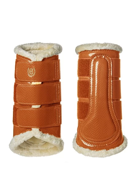 Equestrian Stockholm Fleece Brushing Boots Bronze Gold