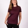 Fager Fia Short Sleeve T-shirt Burgundy