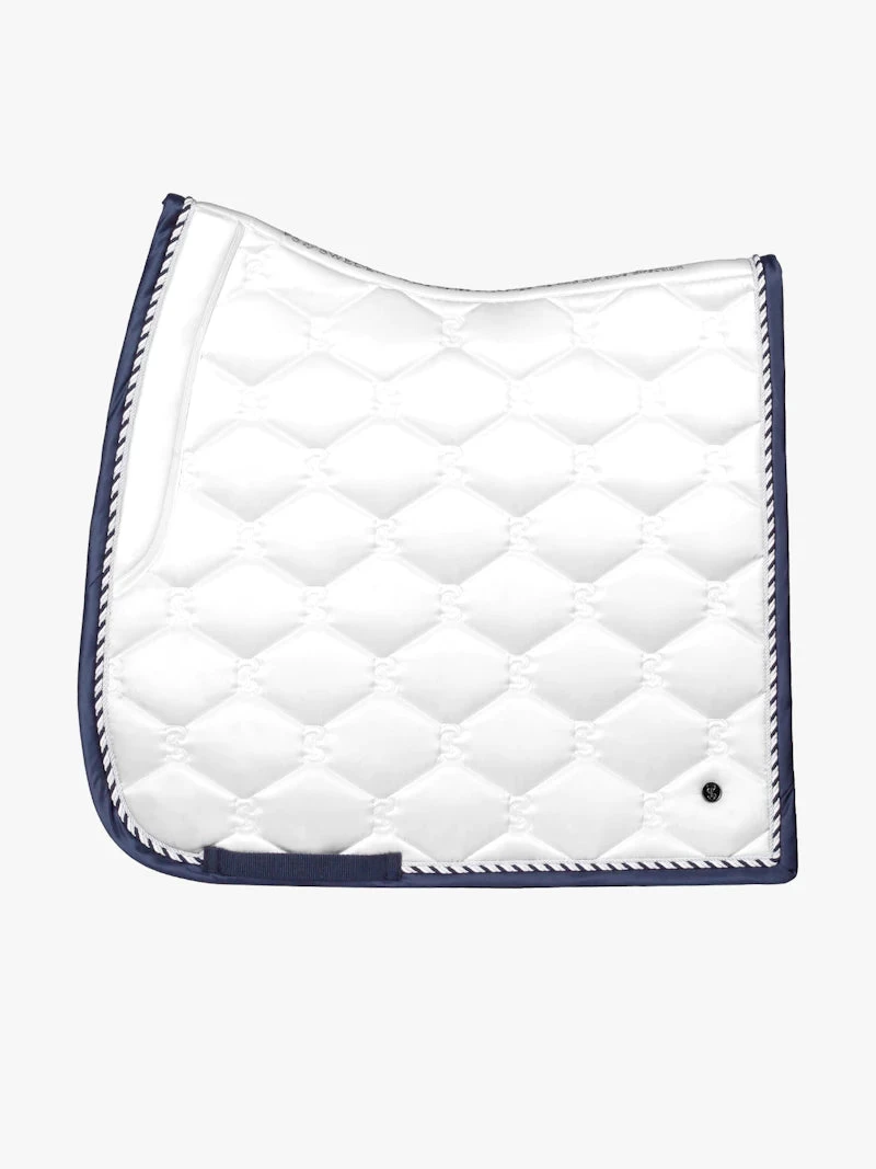PS Of Sweden Signature Dressage Saddle Pad White/Navy