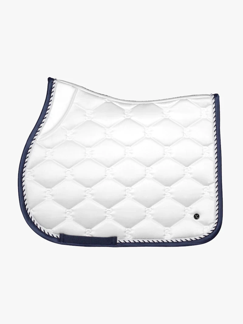 PS Of Sweden Signature Jump Saddle Pad White/Navy