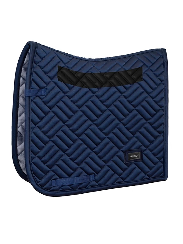 Equestrian Stockholm Maze Dressage Saddle Pad Modern Tech Navy