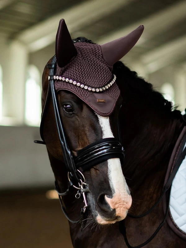 Equestrian Stockholm Padded Ear Bonnet Moonless Night - Image 2
