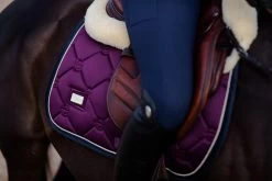 Equestrian Stockholm Jump Saddle Pad Purple Gold