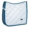 Equestrian Stockholm Dressage Saddle Pad White Blue Meadow