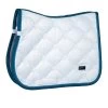 Equestrian Stockholm Jump Saddle Pad White Blue Meadow