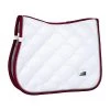 Equestrian Stockholm Jump Saddle Pad White Perfection Bordeaux